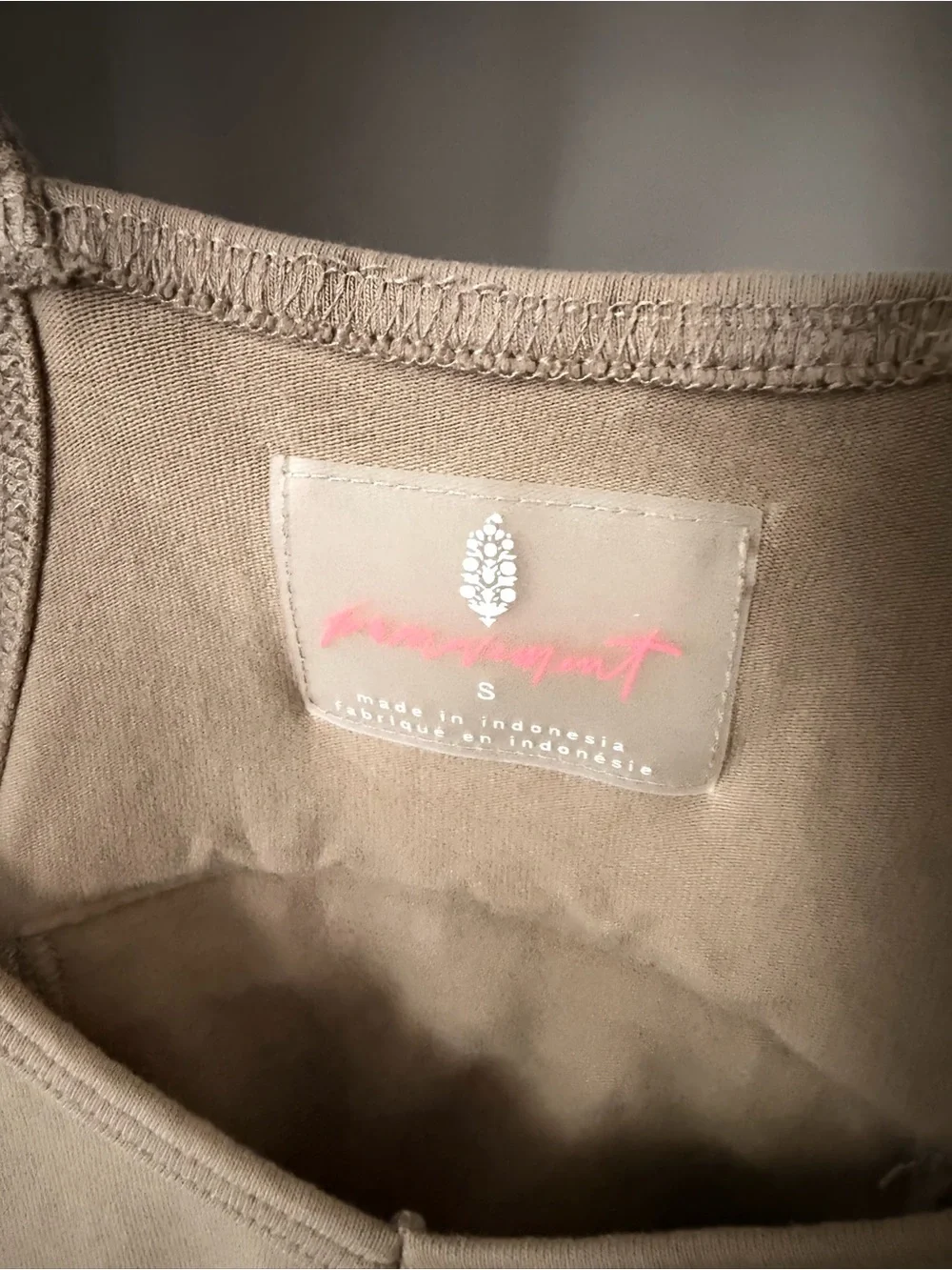 Free People Taupe Hotshot Onesie NWOT
